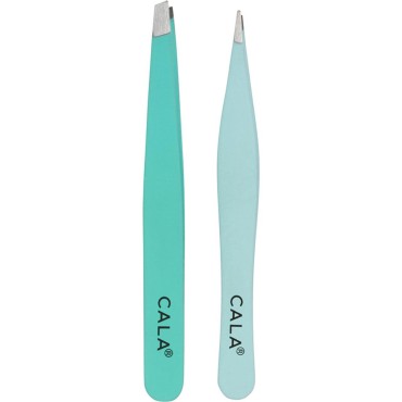 Cala Soft touch mint tweezer duo...