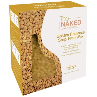 Too Naked Golden Radiance Strip-Free Wax, Hypoallergenic, Incredible Elasticity Peel Wax size 28.8 Ounces
