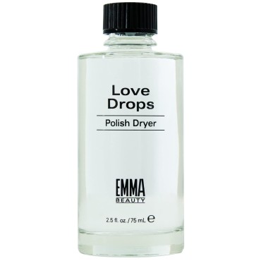 EMMA Beauty Love Drops Polish Dryer, Nail Polish Drying Drops, 12+ Free Formula, 100% Vegan & Cruelty-Free, 2.5 oz.