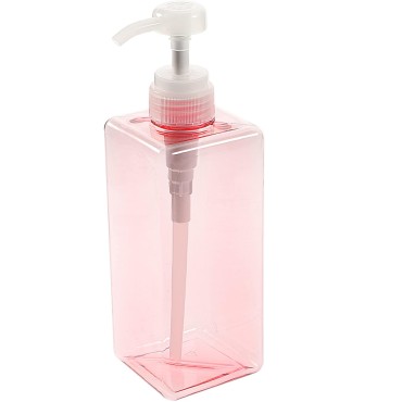 TOPBATHY Pump Bottle Refillable Hand Soap Dispenser Shampoo Body Wash Face Wash Bottle (Pink, 650ml)