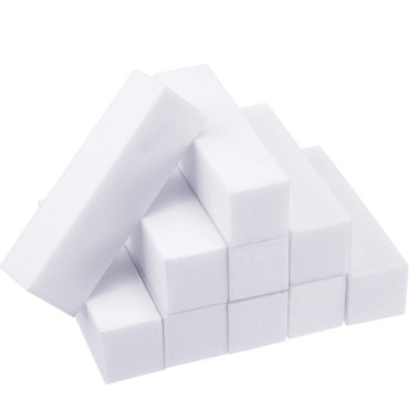20 Pack Buffer Sanding Block Nail Buffer Block Files Grit Dense Sponge Nail Tips Tool (White)