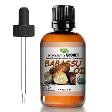 Mayan's Secret - 4oz Organic Babassu Oil for Hair - Rich in Antioxidants and Moisturizing Properties for Hair and Skin