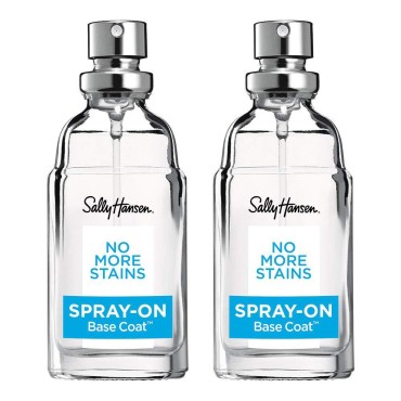 Sally Hansen No more stains spray-on base coat 2 pack, 0.14 Fl Oz