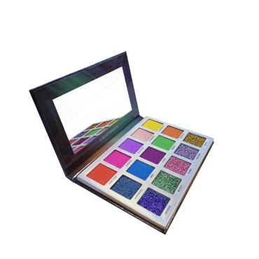 15 Colors Bright Eyeshadow Palette, Everfavor Colorful Glitter Matte Shimmer Pigment Eyeshadow Palette Long Lasting Eye Makeup Pallet, Cruelty-Free