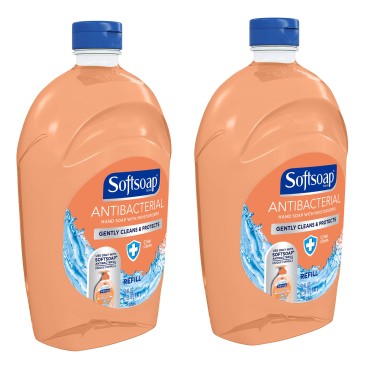 Softsoap Antibacterial Liquid Hand Soap Refill, Crisp Clean, 50 Oz. (Pack of 2)