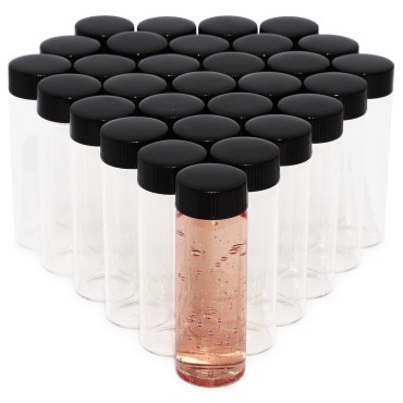 Juvale 30 Pack Clear Liquid 1 oz Bottles with Caps for Cosmetics, Makeup, Sample Liquid Storage (30 ml)