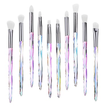 Kingtree Eyeshadow Makeup Brushes, 10PCS Crystal B...
