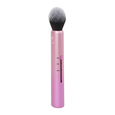 Real Techniques Custom Slide Makeup Brush Cheek Kit For Blush, Bronzer, and Highligher, 3 Settings for Sheer, Medium, or Focused Application
