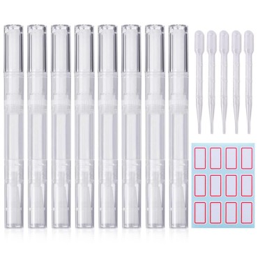 8 PCS Transparent Twist Pens Cosmetic Container Em...