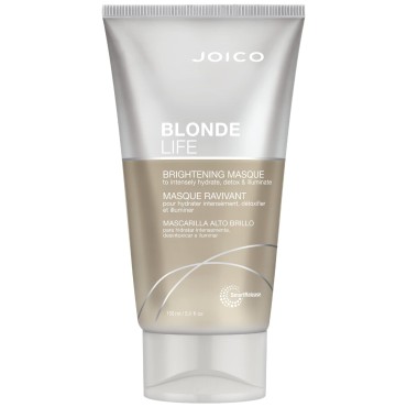Joico Blonde Life Brightening Masque | For Blonde Hair | Instant Hydration | Neutralize Chlorine & Detoxify Hair | Add Softness & Smoothness | Sulfate Free | With Monoi & Tamanu Oil | 5.1 Fl Oz