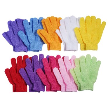 10 Pairs Exfoliating Gloves,Made of 100% Nylon,10 ...