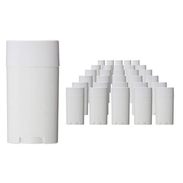 12Pcs 4.5g Oval Lip Balm Tubes White Plastic Empty Oval Deodorant Containers Lipstick Balm Tubes Containers Lip Gloss Bottle With Caps For DIY Crayon Lipstick