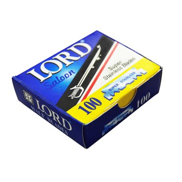 100 LORD Super Stainless Single Edge Razor Blades for Professional Barber Straight Razor - 200+ Shaves