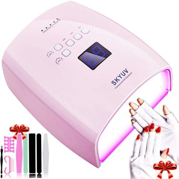SKYUV Upgraded 48W Rechargeable Pro LED Gel Nail UV Light Wireless UV LED Nail Lamp Cordless Led Light Nail Dryer Curing Lamp for Nails