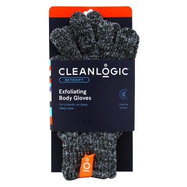 Clean Logic Exfoliating Body Gloves Charcoal Infus...