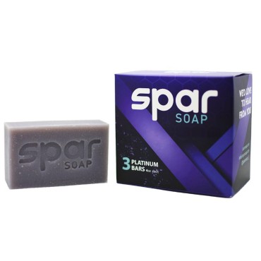 Spar Soap Platinum Bar | All Natural Soap with Tea Tree, Lavender, Cassia, Clove, and Mango and Shea Butters | Ideal for BJJ and MMA Athletes | Made in the USA (3-Pack)