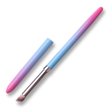 SILPECWEE 1Pc UV Gel Nail Ombre Brush Alloy Handle Nylon Hair Nail Art Gradient Painting Drawing Pen Manicure Brush Tools