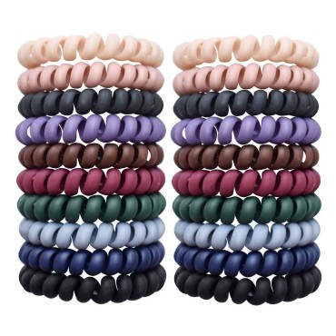 20Pcs Spiral Hair Ties Plastic Elastics Hair Ties ...