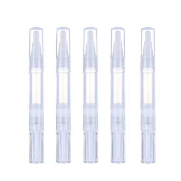 ccHuDE 5 Pcs 3ml Transparent Twist Pens Nail Oil Pen Lip Gloss Container Liquid Tube