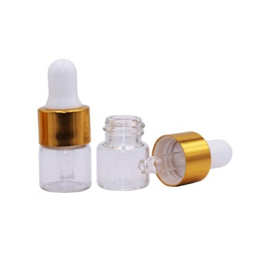 Pack Of 100,1ml(1/4 Dram) Dropper Bottles Clear Glass Vials Essential Oil Dropper Bottles Sample Bottles For Perfume Cosmetic Liquid Aromatherapy Oil Blends
