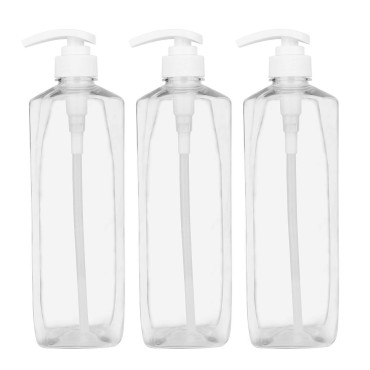 Plastic Pump Bottle 32oz?Woaiwo-q Soap Dispenser Empty Shampoo Dispenser Bottles for Cleaning Solutions,Hair,Oils,(3 Pack.1000ml)