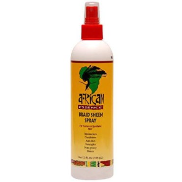 African Essence Braid Sheen Spray, 12 Oz