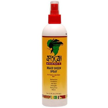 African Essence Braid Sheen Spray, 12 Oz...