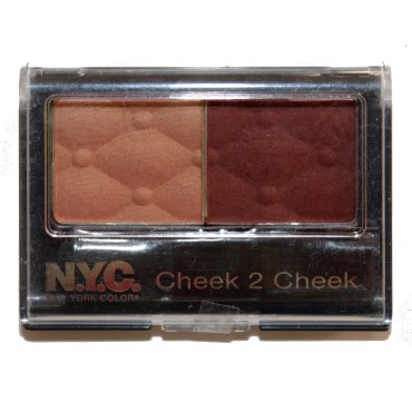 N.Y.C. (1) Compact Cheek 2 Cheek Duo Blusher - Highlights & Contours - Two Shade Makeup Palette - #0067-06 Sienna Sun - Net Wt. 0.13 oz