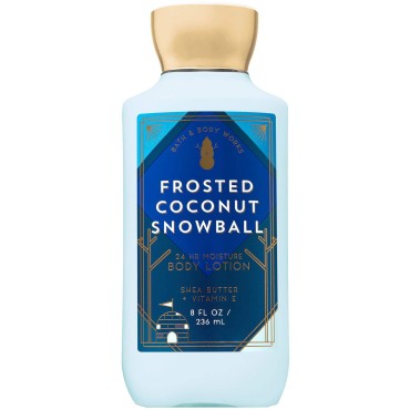Bath & Body Works FROSTED COCONUT SNOWBALL Super Smooth Body Lotion 8 Fluid Ounce (Packaging Varies)