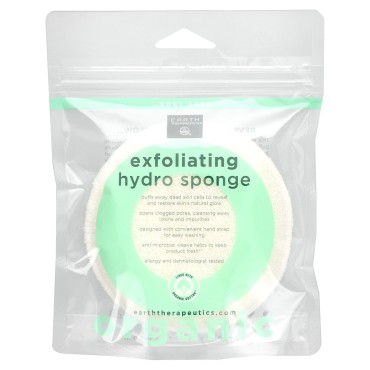 Exfoliating Hydro Sponge, Round, 1 Sponge, Earth T...