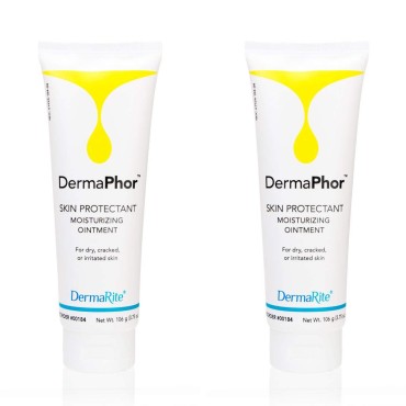 DermaPhor Skin Protectant Moisturizing Ointment - 2 Pack, 3.75 Oz - for Dry, Cracked or Irritated Skin - Heals Minor Cuts and Wounds - Fragrance Free