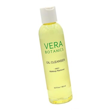 Natural Cleansing Oil And Makeup Remover by Vera Botanics. Only 4 Ingredients. Gentle Daily Oil Cleanser For A Deep Face Wash. Remove Any Makeup. For All Skin Types. Eliminate Clogged Pores Blackheads