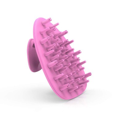 Emoly Scalp Massaging Shampoo Brush - Handheld Vibrating Massager, Updated Hair Shampoo Brush, Water- Resistant Device - Pink