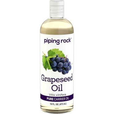 Piping Rock Grapeseed Oil for Skin and Hair | 16 oz | Moisturizes and Nourishes | Pure Carrier Oil | Non GMO, Gluten Free