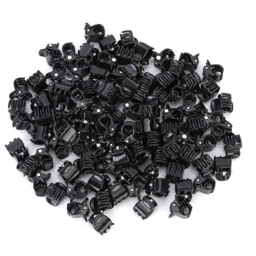 100PCS Mini Hair Clips, Black Plastic Stylish Jaw ...