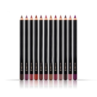 Dioche 12pcs/set Lip Liner Pen, Professiona Lipstick Pen Waterproof Long-lasting Lip Liner Pencil Lipliner Pen Makeup Cosmetic