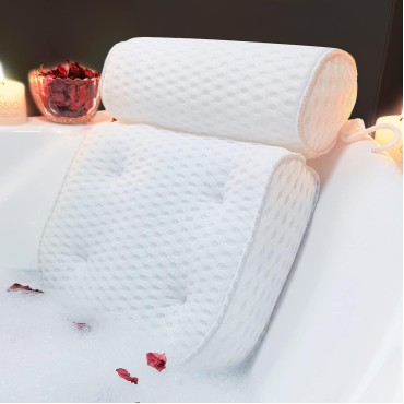 AEROiVi Bathtub Pillow Headrest Bath Pillows for T...