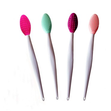 Lip Brush Tool,Double-Sided-Silicone Lip Scrub Bru...