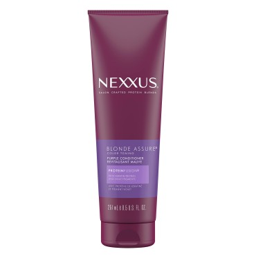 Nexxus Hair Color Blonde Assure Purple Conditioner, For Blonde and Bleached Hair, Keratin Conditioner, Color Conditioner 8.5 oz