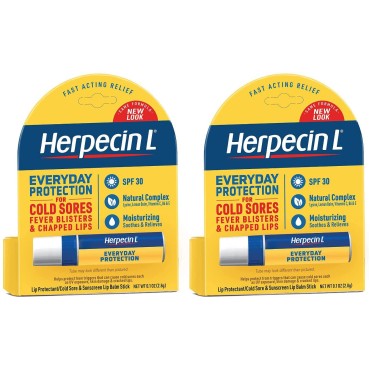 Herpecin-L Lip Balm Stick, 30 SPF, 0.1 Ounce (Pack of 2)