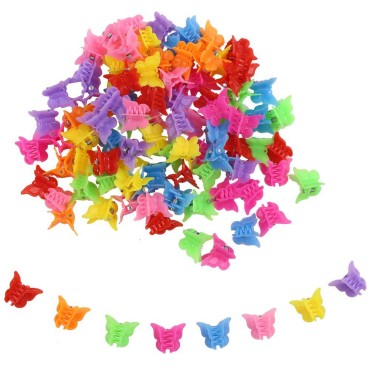 LOAVER Hair Clips Claw Butterfly Style Barrettes Assorted Color Mini Jaw Clip Hair Accessories for Women and Girls-100
