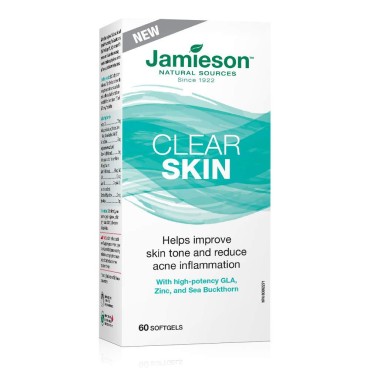 Jamieson Clear Skin | Gla From Borage Oil + Sea Buckthorn 60 count