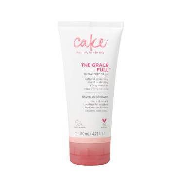 Cake Beauty The Grace Full Blowout Balm, Cruelty Free Vegan Blow Dry Heat Protectant - Straightener Cream - with Coconut Oil, Smooth, Glossy Moisture - Sulfate Free and Paraben Free Smoothing Cream