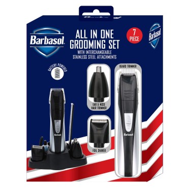 Barbasol Portable Battery Powered All in 1, 7 Piec...
