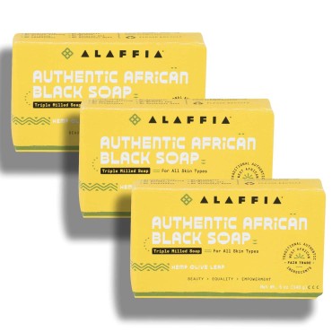Alaffia Authentic African Black Soap Triple Milled...