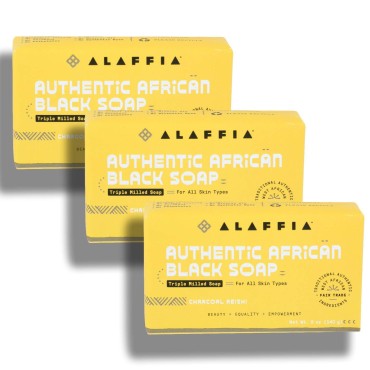 Alaffia Authentic African Black Soap Triple Milled...