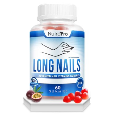 NutraPro Nail Growth Vitamins for Stronger Nail - No More Chipped Nails.Nail Strengthener and Growth Supplement Gummies - Grow Strong Long Nails with Biotin and Collagen Gummies.