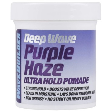 Wavebuilder Deep Wave Purple Haze Ultra Hold Pomade, 3.0 Ounce