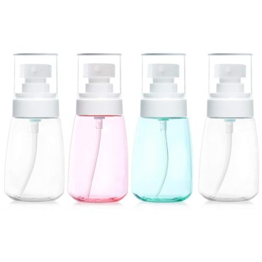 AA9 2 oz Travel Size Leakproof Pump Bottles, BPA-Free Refillable Plastic Containers for Lotion, Liquid Soap, Baby Shower, Essential Oil Blends and Other Toiletries