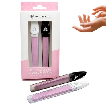 Ceramic Files for Nails, Manicure Fingernail Files with Cases, Expert Precision Filing, Leaves Nails Smooth- Perfect for Women, Men, Kids & Baby, Professional Manicure & Pedicure Kit